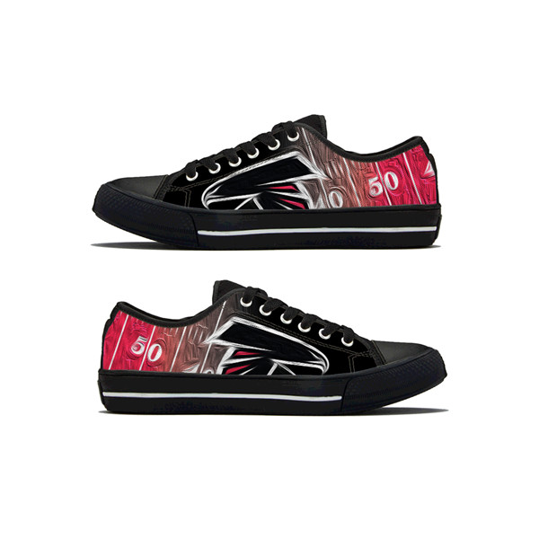 Women's Atlanta Falcons Low Top Canvas Sneakers 002