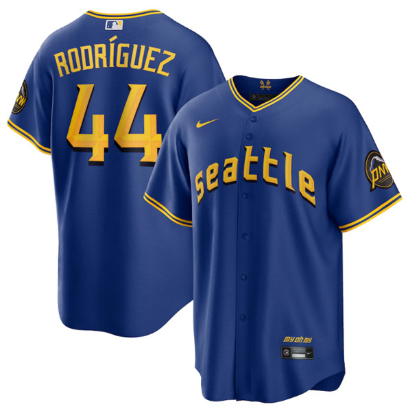 Men's Seattle Mariners Active Player Custom Royal 2023 City Connect Cool Base Stitched Jersey