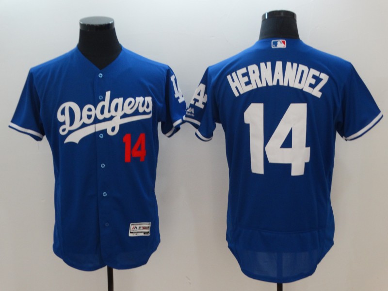 Men's Los Angeles Dodgers #14 Enrique Hernandez Blue Flexbase Stitched MLB Jersey