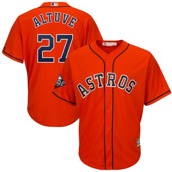 Men's Houston Astros #27 Jose Altuve Majestic Orange 2019 World Series Bound Cool Base Stitched MLB Jersey
