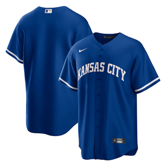 Men's Kansas City Royals Blank Royal Cool Base Stitched Jersey
