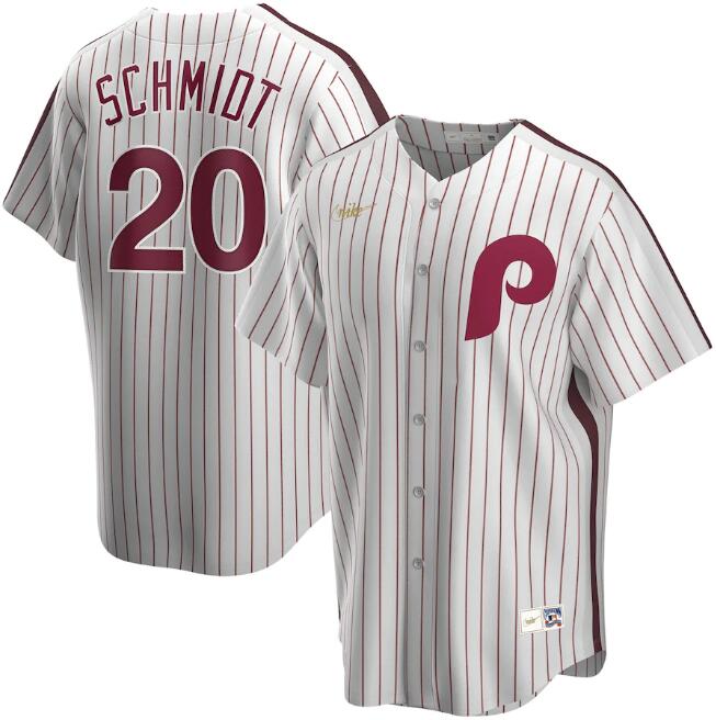 Men's Philadelphia Phillies Grey #20 Mike Schmidt Cool Base Stitched MLB Jersey