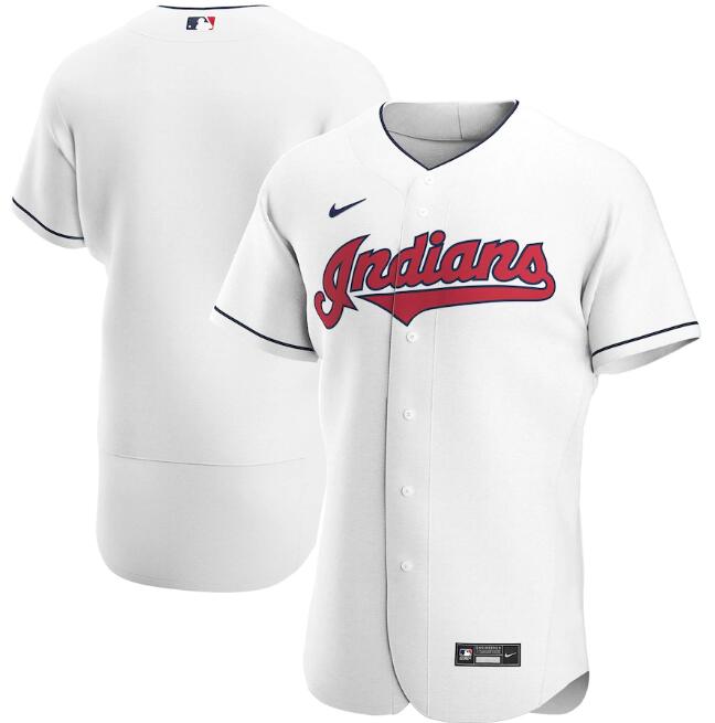 Men's Cleveland Indians White Flex Base Stitched MLB Jersey
