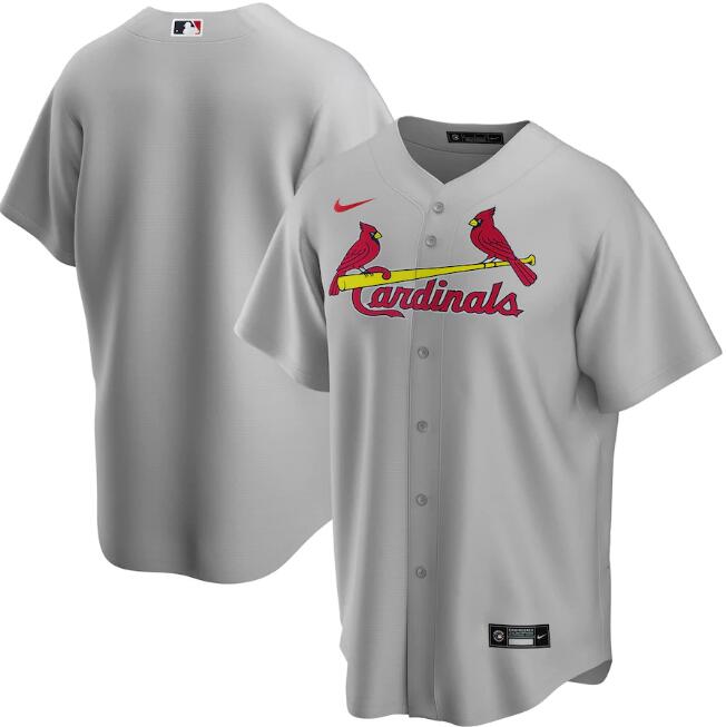 Men's St. Louis Cardinals Grey Cool Base Stitched MLB Jersey