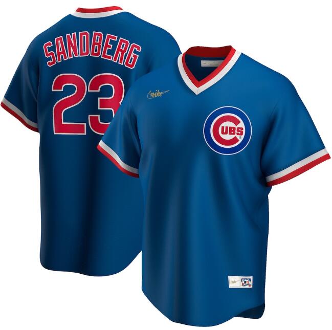 Men's Chicago Cubs Blue #23 Ryne Sandberg 2020 New Cool Base Stitched MLB Jersey