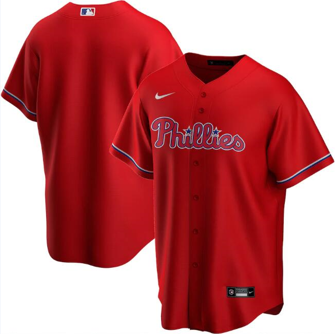 Men's Philadelphia Phillies Red Cool Base Stitched MLB Jersey