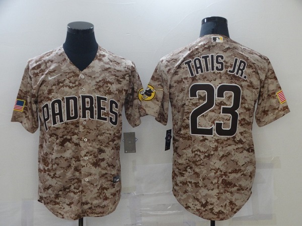 Men's San Diego Padres Customized 2021 Camo Cool Base Stitched Baseball Jersey