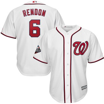 Men's Washington Nationals #6 Anthony Rendon Majestic White 2019 World Series Bound Cool Base Stitched MLB Jersey