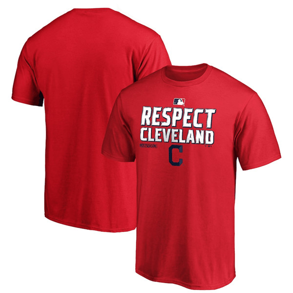 Men's Cleveland Indians Fanatics Branded Red 2020 Postseason Locker Room T-Shirt