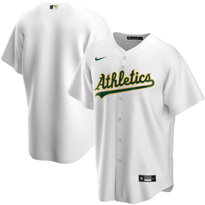 Men's Oakland Athletics White Cool Base Stitched MLB Jersey