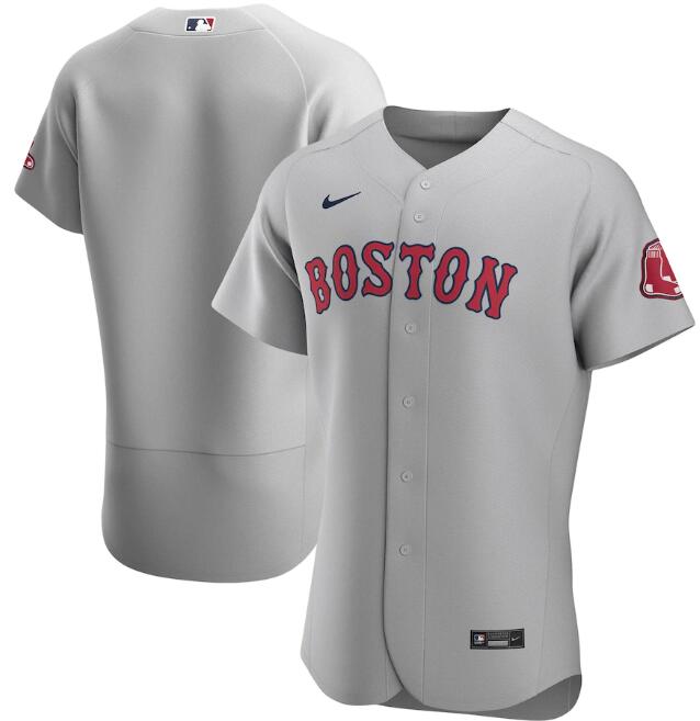 Men's Boston Red Sox Grey Flex Base Stitched MLB Jersey