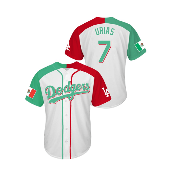 Men's Los Angeles Dodgers #7 Julio Urias Mexican Heritage Culture Night Stitched MLB Jersey