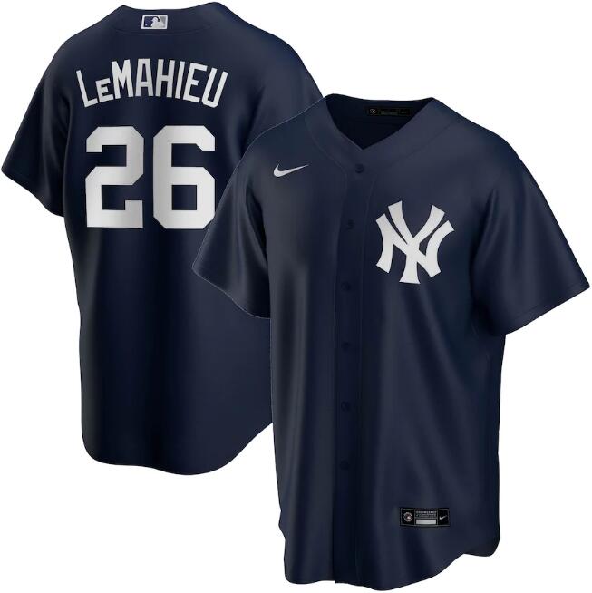 Men's New York Yankees #26 DJ LeMahieu Navy Cool Base Stitched Jersey