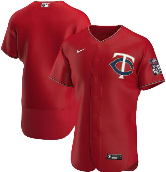 Men's Minnesota Twins Red Flex Base Stitched MLB Jersey
