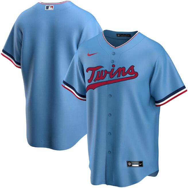 Men's Minnesota Twins Blue Cool Base Stitched MLB Jersey