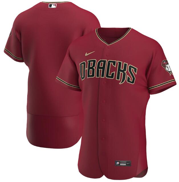 Men's Arizona Diamondbacks Blank 2020 Red Golden Flex Base Stitched MLB Jersey