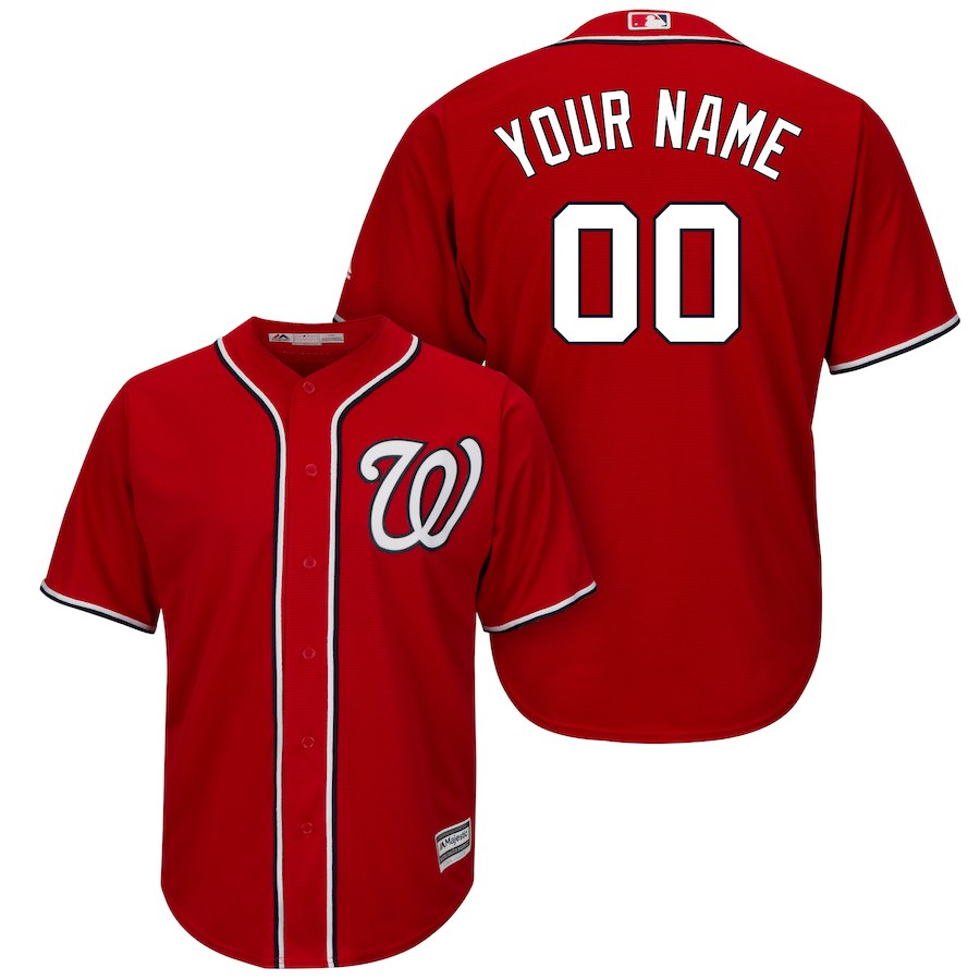 Men's Washington Nationals 2020 Red Customized Stitched MLB Jersey