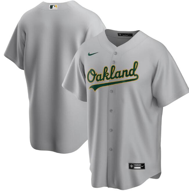 Men's Oakland Athletics Grey Blank Cool Base Stitched MLB Jersey