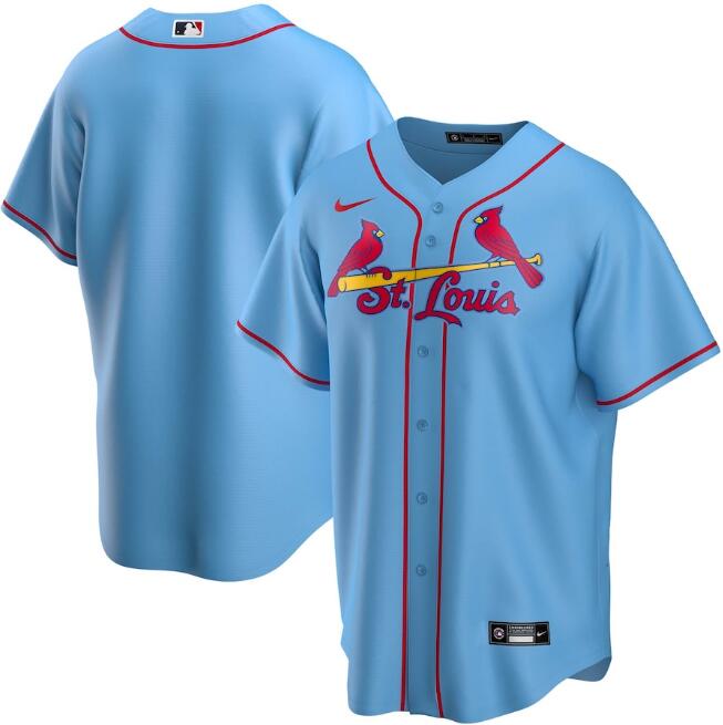 Men's St. Louis Cardinals Blue Cool Base Stitched MLB Jersey