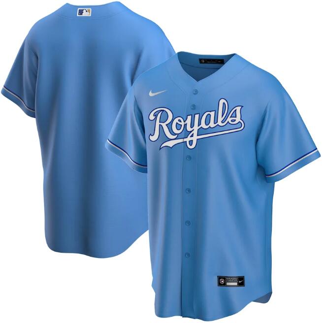 Men's Kansas City Royals Blue Cool Base Stitched MLB Jersey