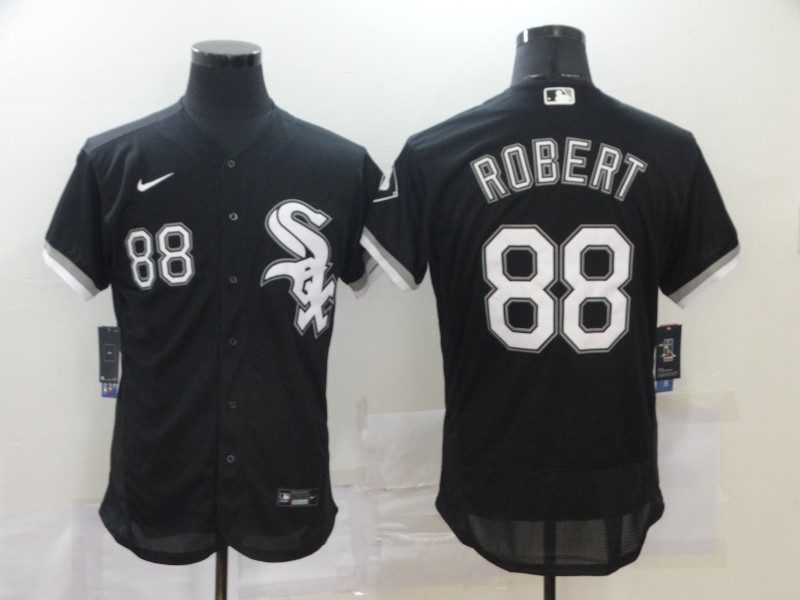 Men's Chicago White Sox #88 Luis Rober Black Flex Base Stitched MLB Jersey