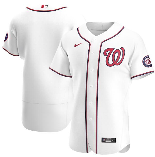 Men's Washington Nationals White Stitched Flex Base MLB Jersey