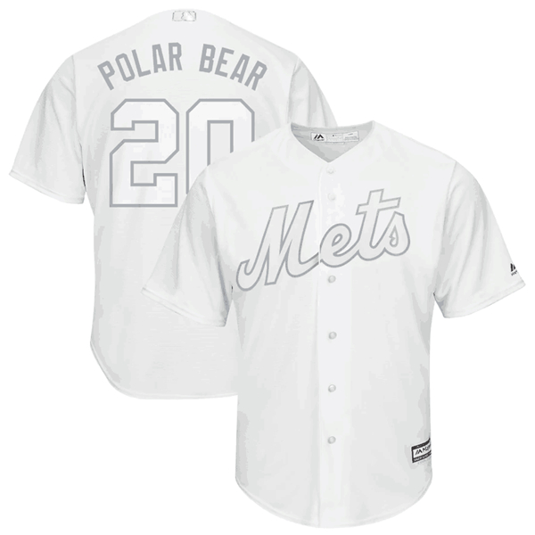 Men's New York Mets White #20 Pete Alonso Majestic Players' Weekend Team Stitched MLB Jersey