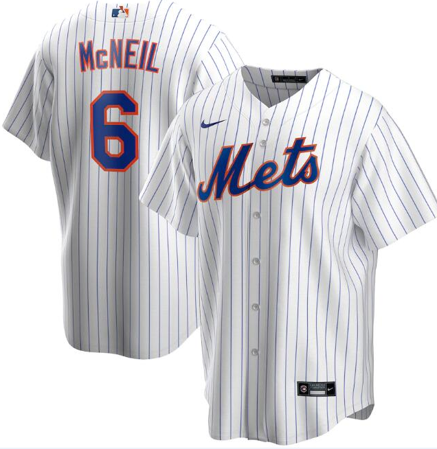 Men's New York Mets White #6 Jeff McNeil Cool Base Stitched MLB Jersey