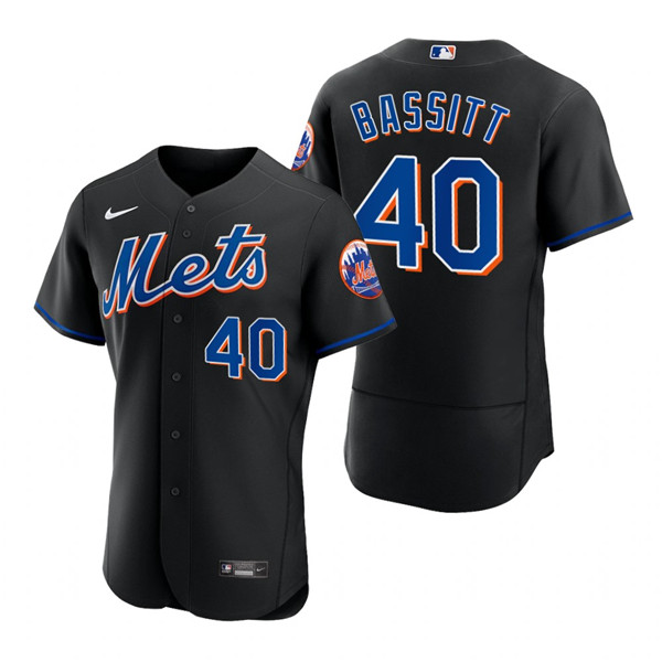 Men's New York Mets #40 Chris Bassitt Black Flex Base Stitched Jersey
