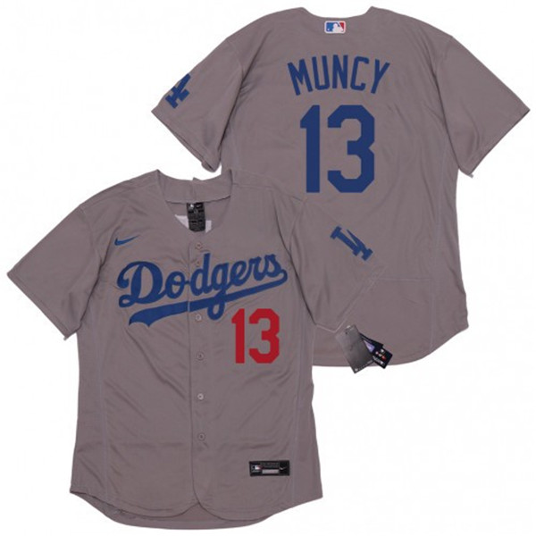 Men's Los Angeles Dodgers #34 Fernando Valenzuela Grey Cool Base Stitched MLB Jersey