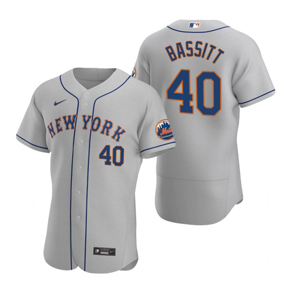 Men's New York Mets #40 Chris Bassitt Grey Flex Base Stitched Jersey
