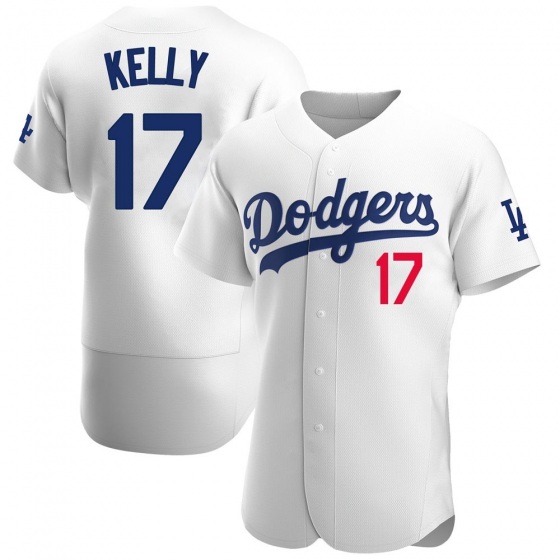 Men's Los Angeles Dodgers #17 Joe Kelly White Flex Base Stitched Jersey