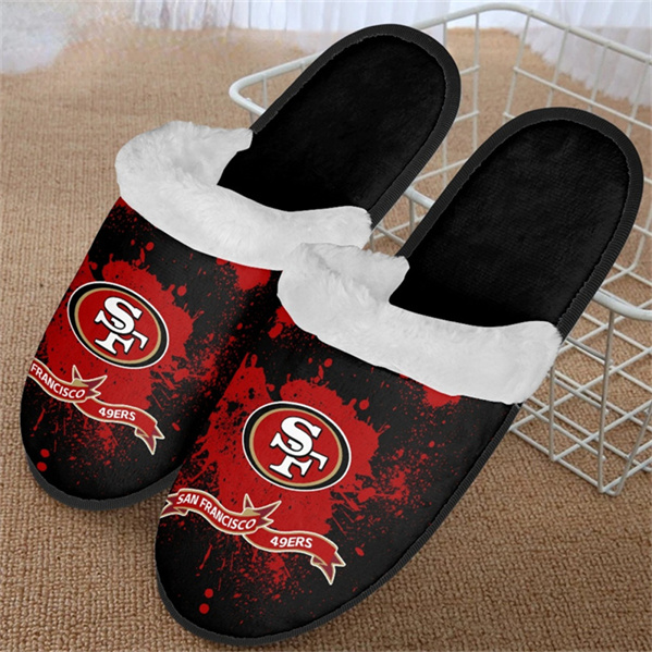 Men's San Francisco 49ers Team Logo Staycation Slippers/Shoes(Pls check description for details) 002
