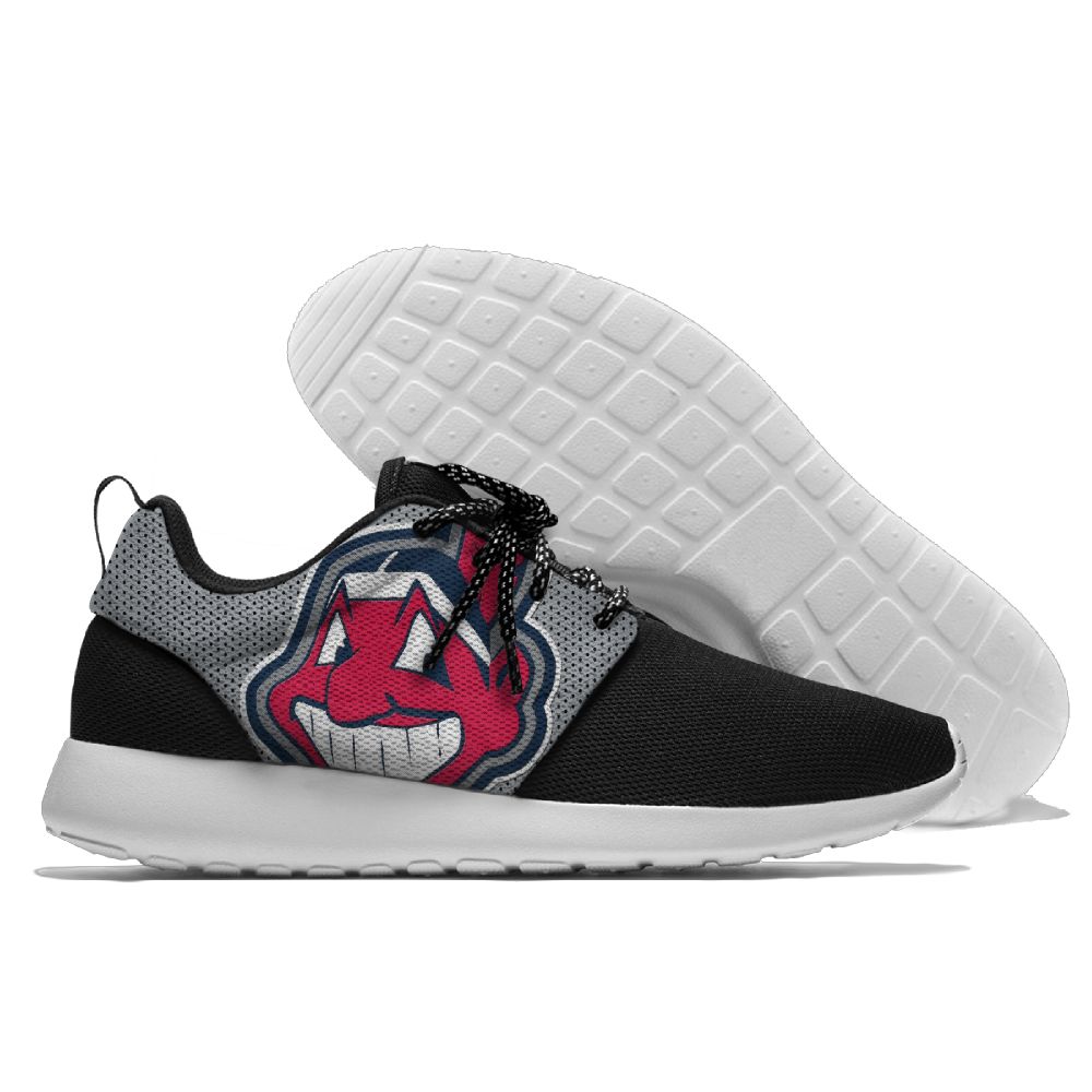 Women's Cleveland Indians Roshe Style Lightweight Running MLB Shoes 004