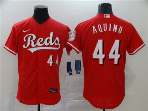 Men's Cincinnati Reds #44 Aristides Aquino Reds Flex Base Stitched MLB Jersey