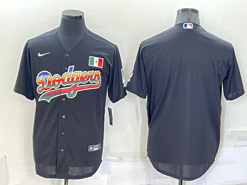 Men's Los Angeles Dodgers Blank Black Stitched Baseball Jersey