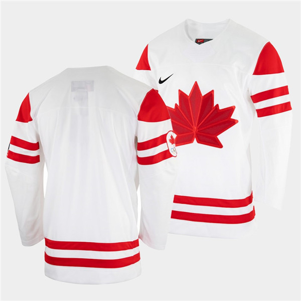 Men's Canada Blank 2022 Beijing Winter Olympic White Stitched Jersey