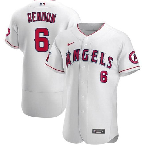 Men's Los Angeles Angels #6 Anthony Rendon White Stitched MLB Jersey