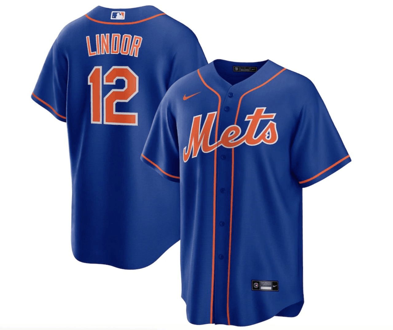 Men's New York Mets #12 Francisco Lindor Cool Base Stitched MLB Jersey