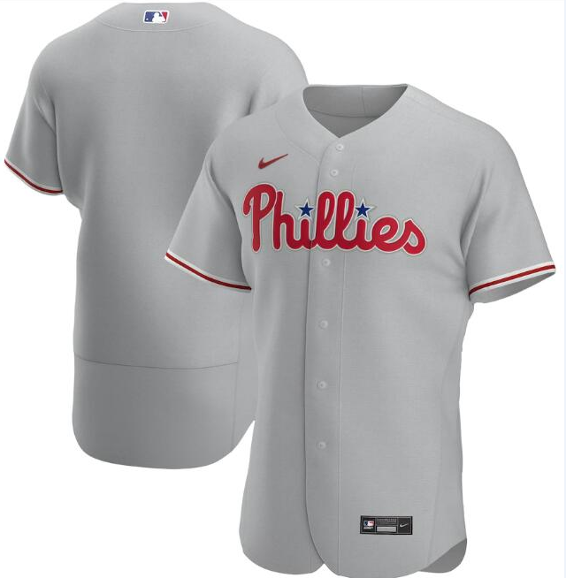 Men's Philadelphia Phillies Grey Flex Base Stitched MLB Jersey