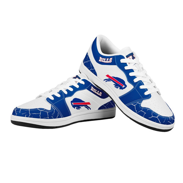Women's Buffalo Bills AJ Low Top Leather Sneakers 001