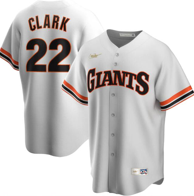 Men's San Francisco Giants White #22 Will Clark Cool Base Stitched MLB Jersey