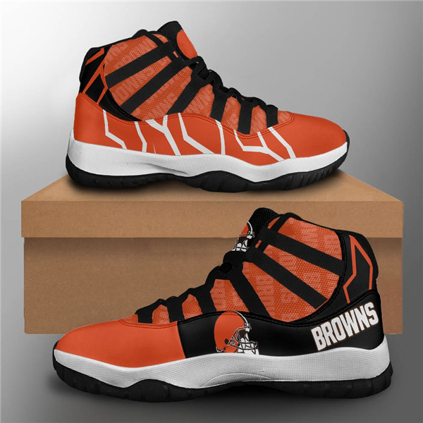 Men's Cleveland Browns Air Jordan 11 Sneakers 001