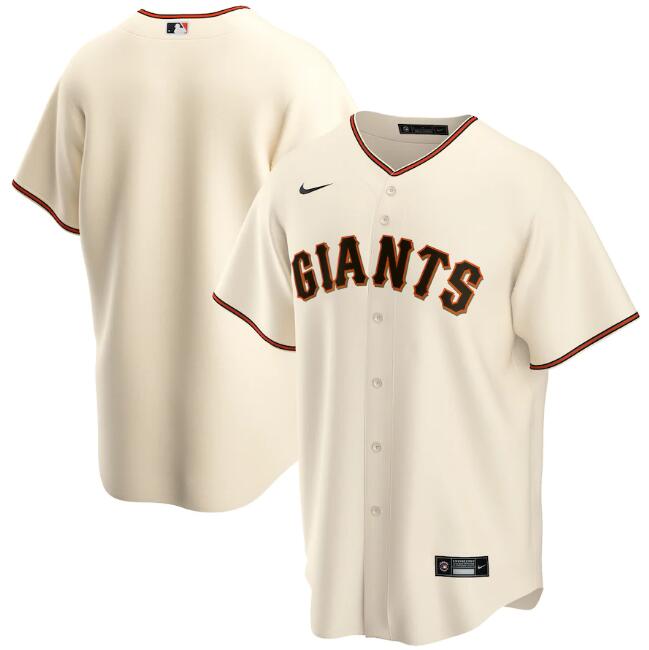 Men's San Francisco Giants Blank Cream Cool Base Stitched MLB Jersey