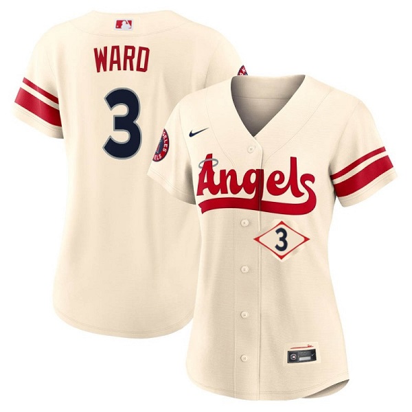 Women's Los Angeles Angels #3 Taylor Ward 2022 Cream City Connect Stitched Baseball Jersey(Run Small)