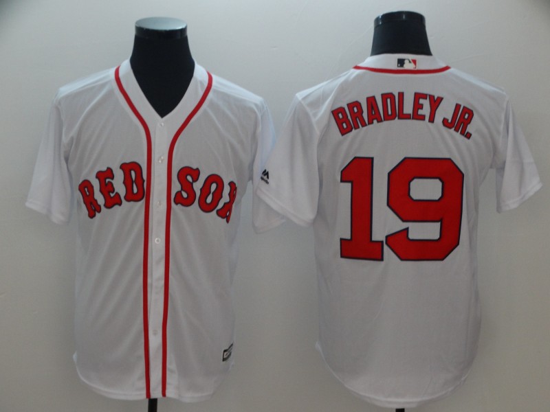 Men's Boston Red Sox #19 Jackie Bradley Jr. Majestic White Cool Base Player Stitched MLB Jersey
