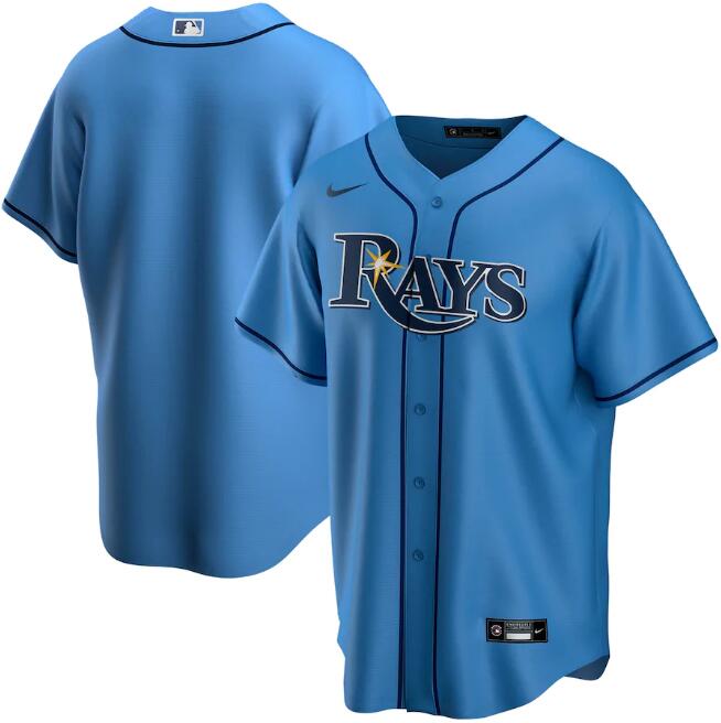 Men's Tampa Bay Rays Blue Cool Base Stitched MLB Jersey