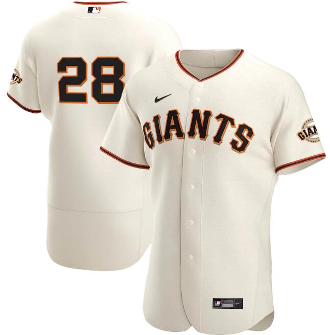 Men's San Francisco Giants Cream #28 Buster Posey Flex Base Stitched MLB Jersey
