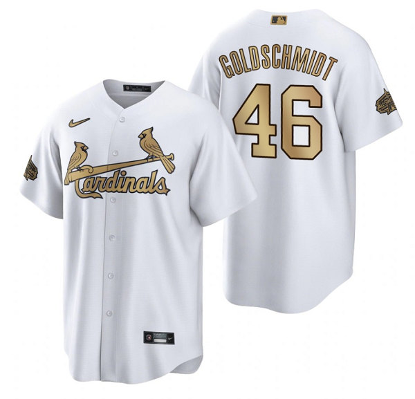 Men's St. Louis Cardinals #46 Paul Goldschmidt White 2022 All-Star Cool Base Stitched Baseball Jersey