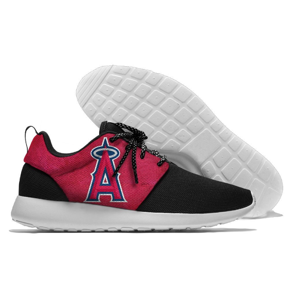 Women's Los Angeles Angels Roshe Style Lightweight Running MLB Shoes 005